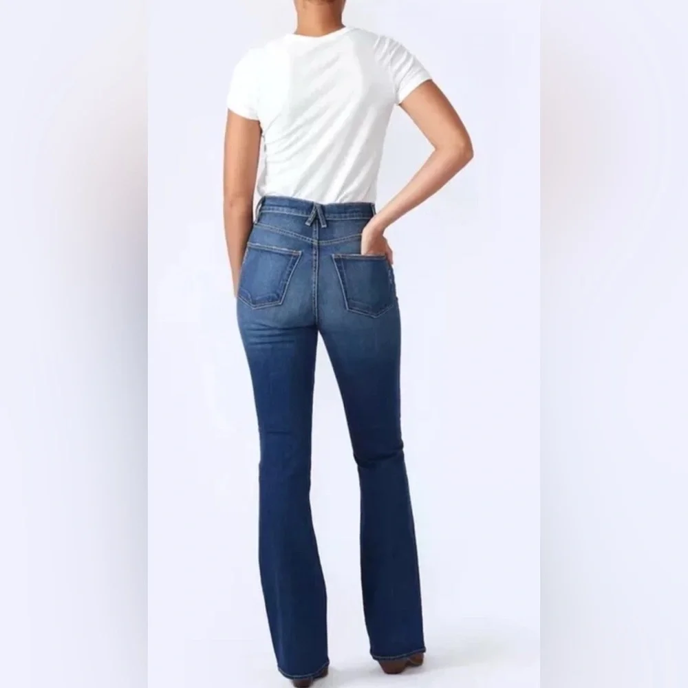SLVRLAKE Charlotte High Rise Atlantic City Bootcut Flare Blue Jeans size 28 - Picture 2 of 8